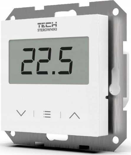 Tech Laidinis kambario termostatas EU-F-2z v1, juodas, 55mm rėmeliams