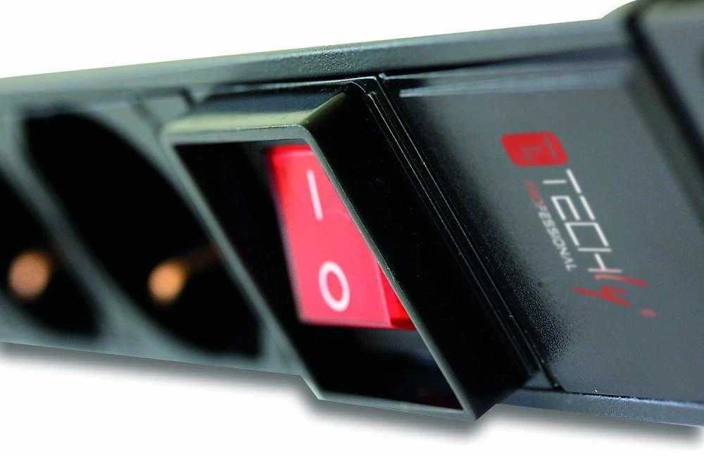 Techly Pro TECHLYPRO 023776 Rack 19 1U maitinimo juosta, skirta UPS 250V/16A 12x C13 lizdai C20 kištukas