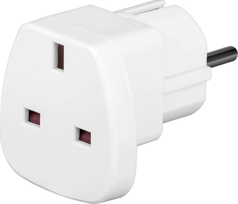 Baltas UK į EU maitinimo kištuko adapteris
