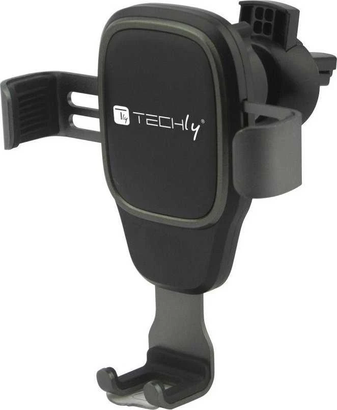 Techly Laikiklis automobilinis grawitacyjny do telefonu, grotelės / deska