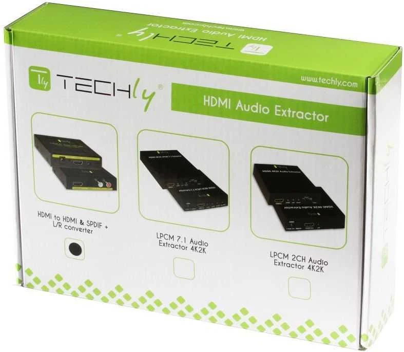 TECHLY 025732 Techly HDMI garso ištraukiklis RCA R/L SPDIF Toslink 2.0 CH / 5.1 CH