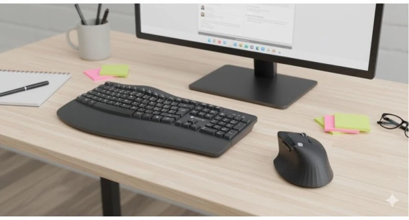 Pelė Techly belaidė 2.4GHz RF USB ergonomiczna 8000 dpi (TLY_621994)