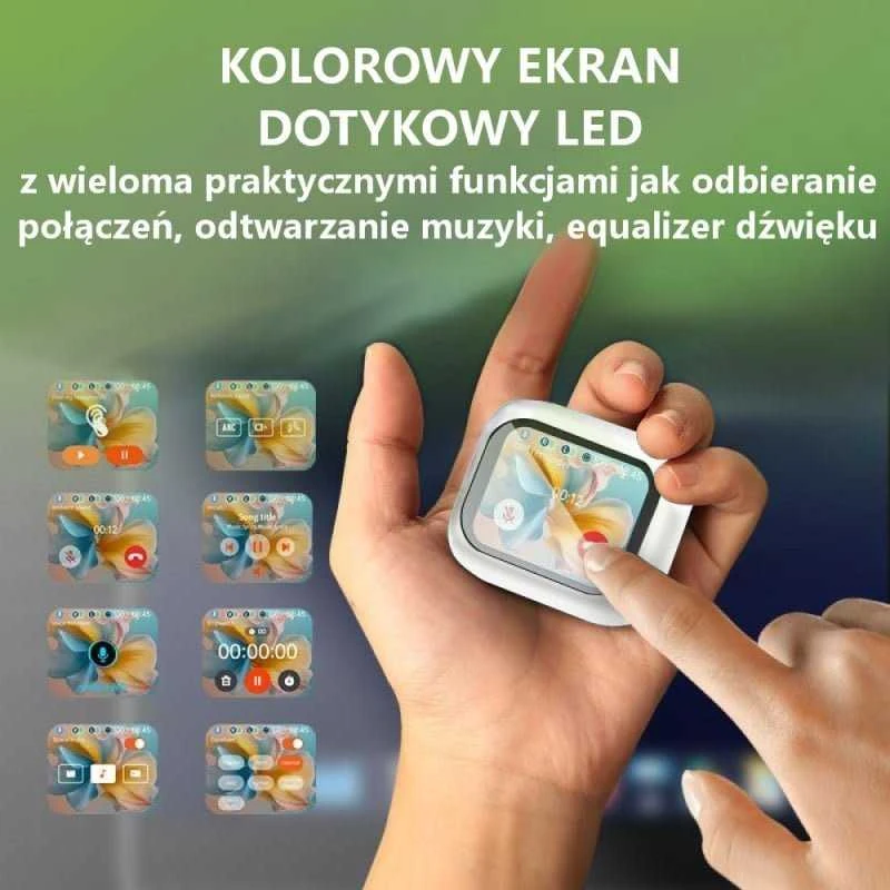 Ausinės Techly Ausinės į ausis įkišamos belaidės Bluetooth redukcja szumów ANC ekran LCD