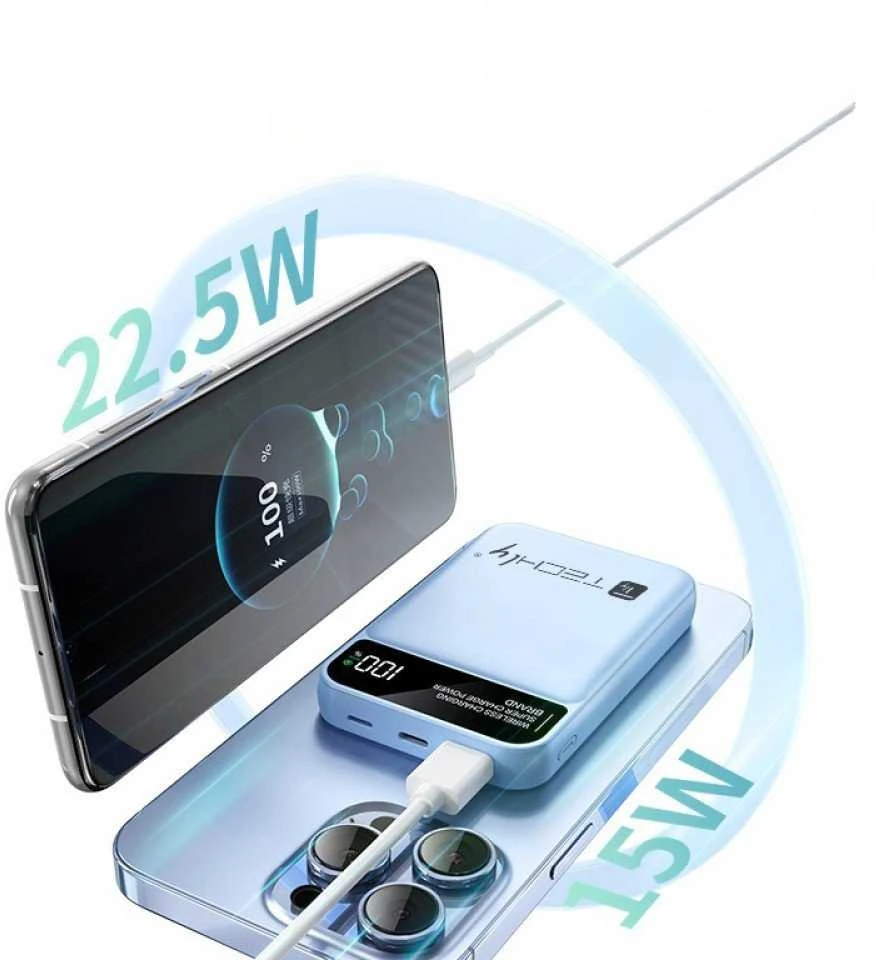 Techly I-CHARGE-10LCDBL 10000 mAh maitinimo bankas Mėlyna