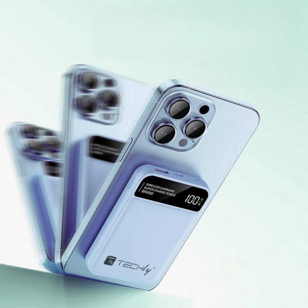 Techly I-CHARGE-10LCDBL 10000 mAh maitinimo bankas Mėlyna