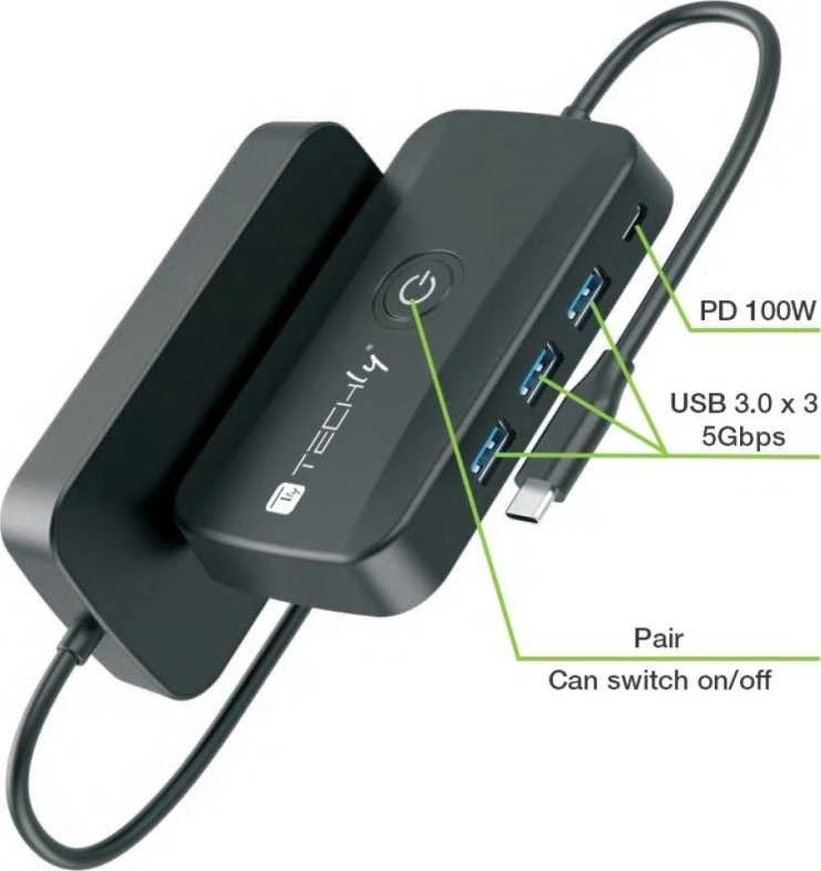 AV signalo perdavimo sistema Techly belaidis vaizdo siųstuvas USB-C į HDMI 1080p iki 30 m