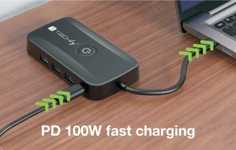AV signalo perdavimo sistema Techly belaidis vaizdo siųstuvas USB-C į HDMI 1080p iki 30 m