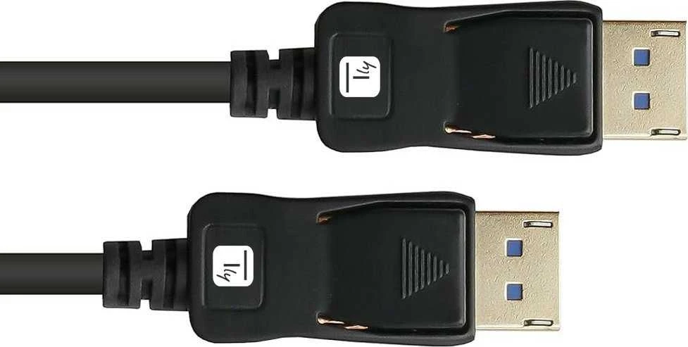 TECHLY DisplayPort 2.1 Audio/Video Cable M/M 4K 1m Juodas