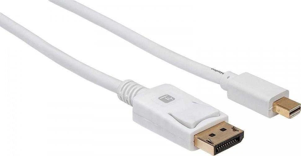 TECHLY Mini DisplayPort kištukas – DisplayPort kištukas 4K 60Hz 2m Baltas
