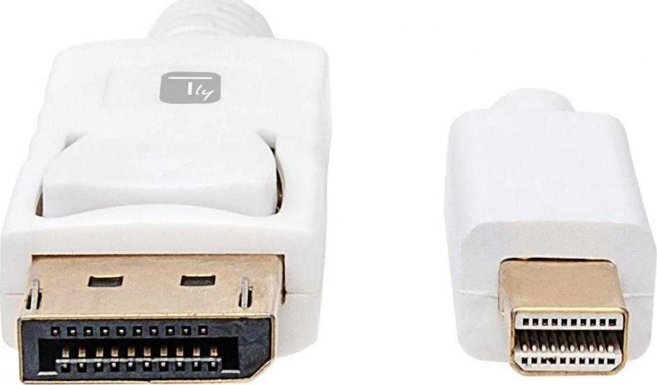 TECHLY Mini DisplayPort kištukas – DisplayPort kištukas 4K 60Hz 2m Baltas
