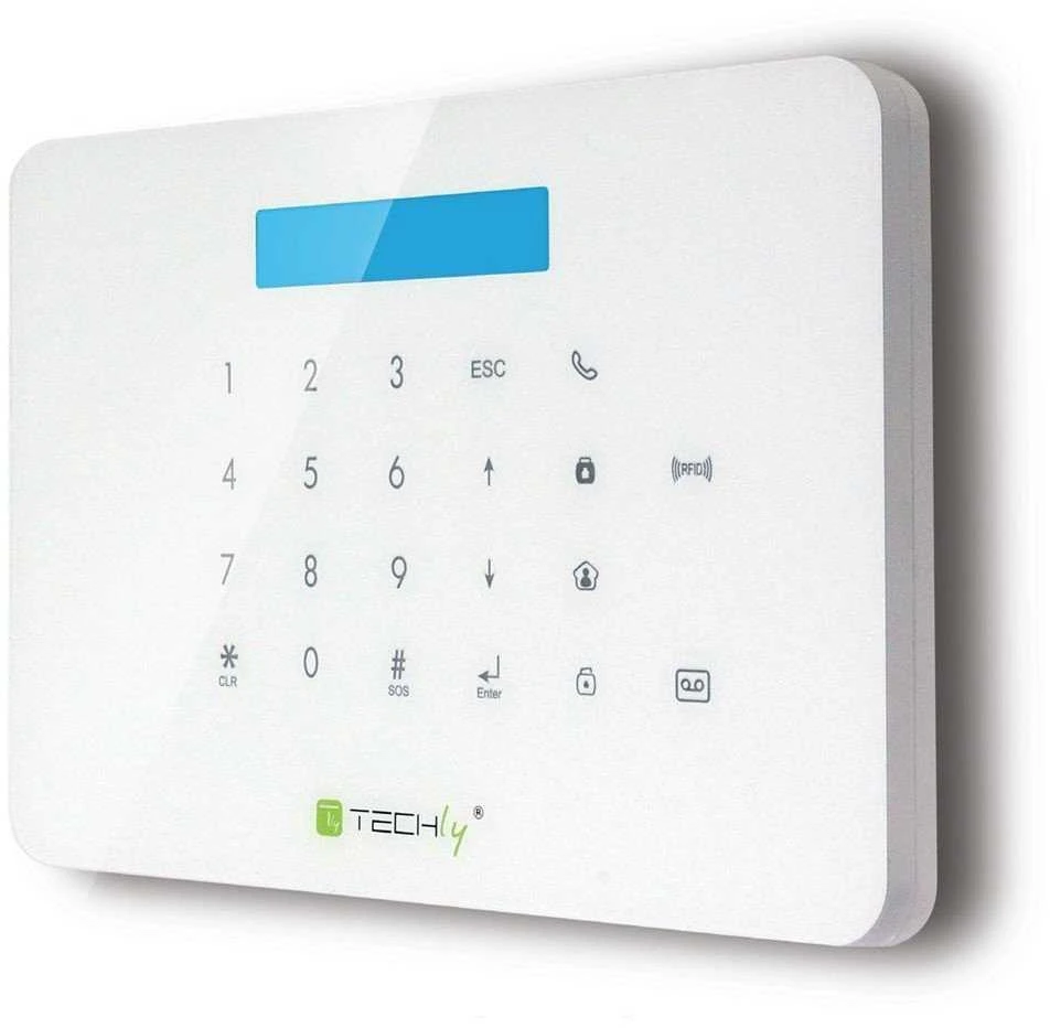 Techly GSM aliarmo rinkinys centrinė/2 jutikliai/2 pultai/2 RFID kortelės