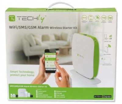 „Techly“ GSM signalizacijos komplektas su pulteliu/klaviatūra/jutikliais/nuotolinio valdymo pulteliais/RFID kortelėmis