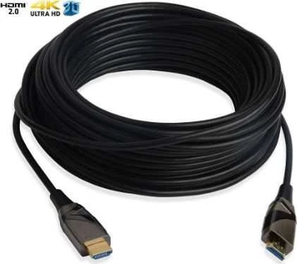 Kabelis Techly HDMI - HDMI optinis 4K 30m juodas (103991)