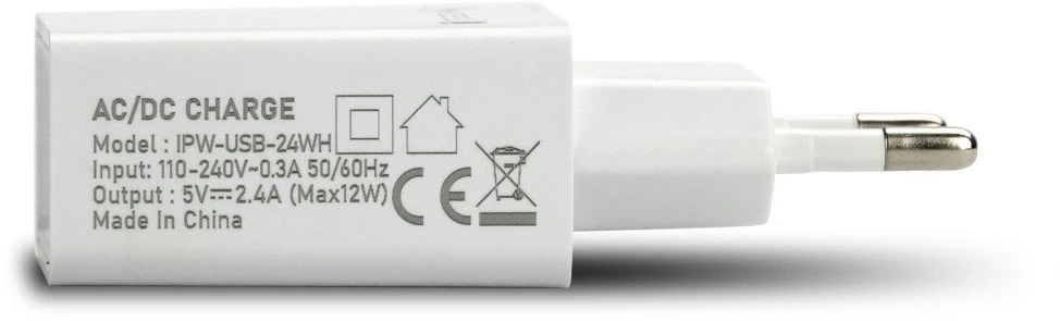 Įkroviklis Techly IPW-USB-24WH jungiama į tinklą 2.4 A (TLY_362817)