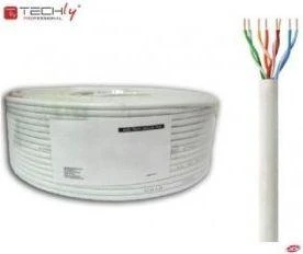 Tinklo kabelis - Techly ITP8-FLU-0100 Cat5e 100 m Pilkas