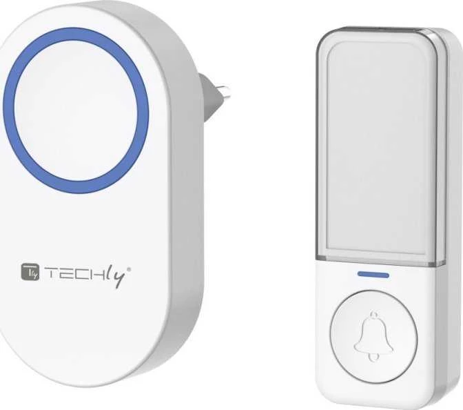 „Techly Kinetic“ durų skambučio siųstuvo ir imtuvo rinkinys, IP56, 180 m