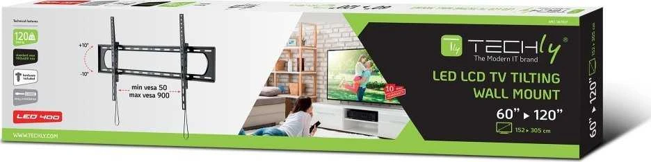 Techly Bardzo Mocny Laikiklis do Telewizora 60-120''