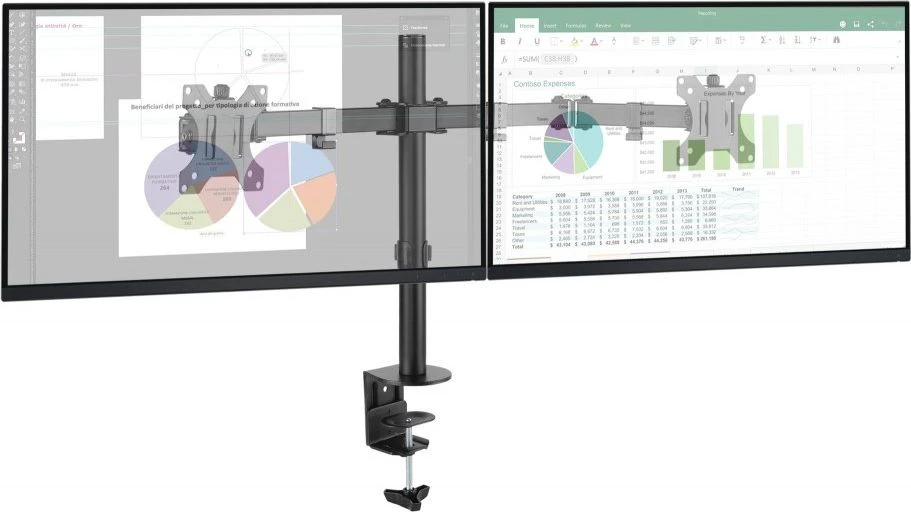 Techly Laikiklis biurkovy na 2 monitory 13'' - 32'' (ICA-LCD 582-D)