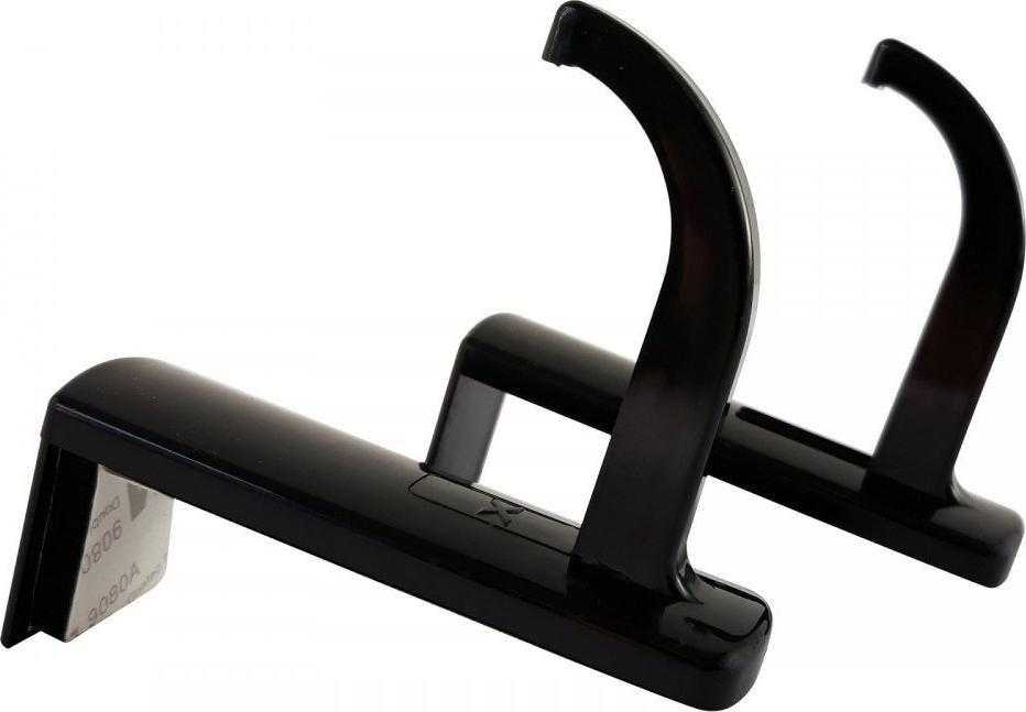 Intracom TECHLY Universal Adhesive Headphone Holder skirta Monitorius and Desk Juodas 2pcs