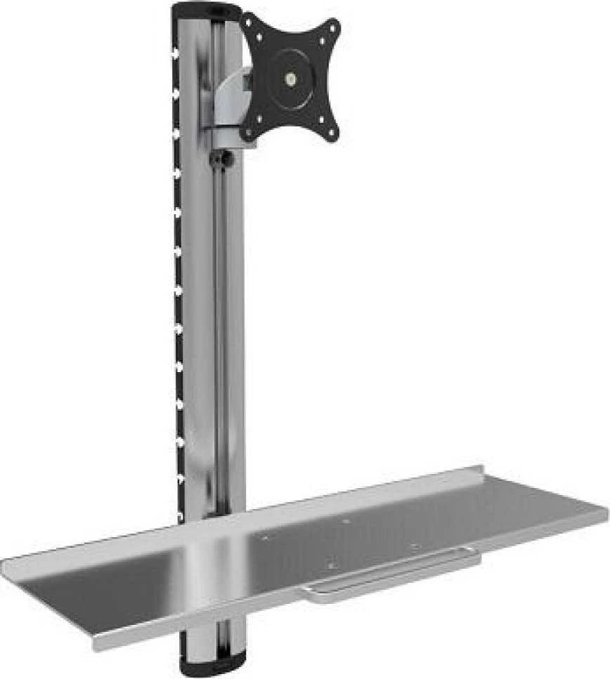 Techly ICA-PLW 01 monitoriaus laikiklis arba stovas 68,6 cm (27″) Siena Sidabras