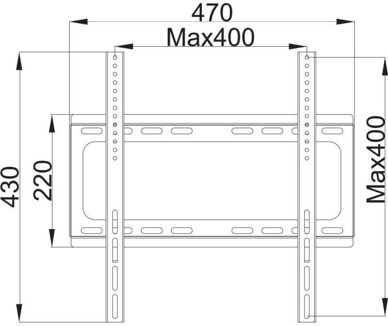 „Techly“ laikiklis, skirtas LCD/LED ekranui, 25–56 colių, 40 kg, plonas, 21 mm