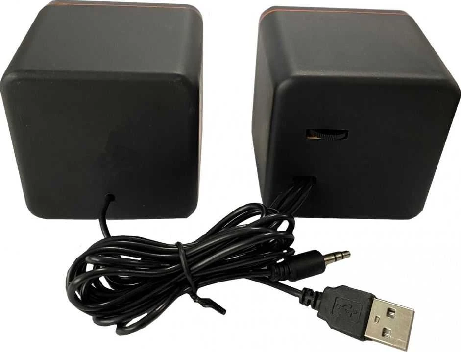 Kompiuterio kolonėlės TECHLY daugialypės terpės garsiakalbių rinkinys nešiojamam kompiuteriui ir asmeniniam kompiuteriui, USB 2.0 ir 3,5 mm lizdas