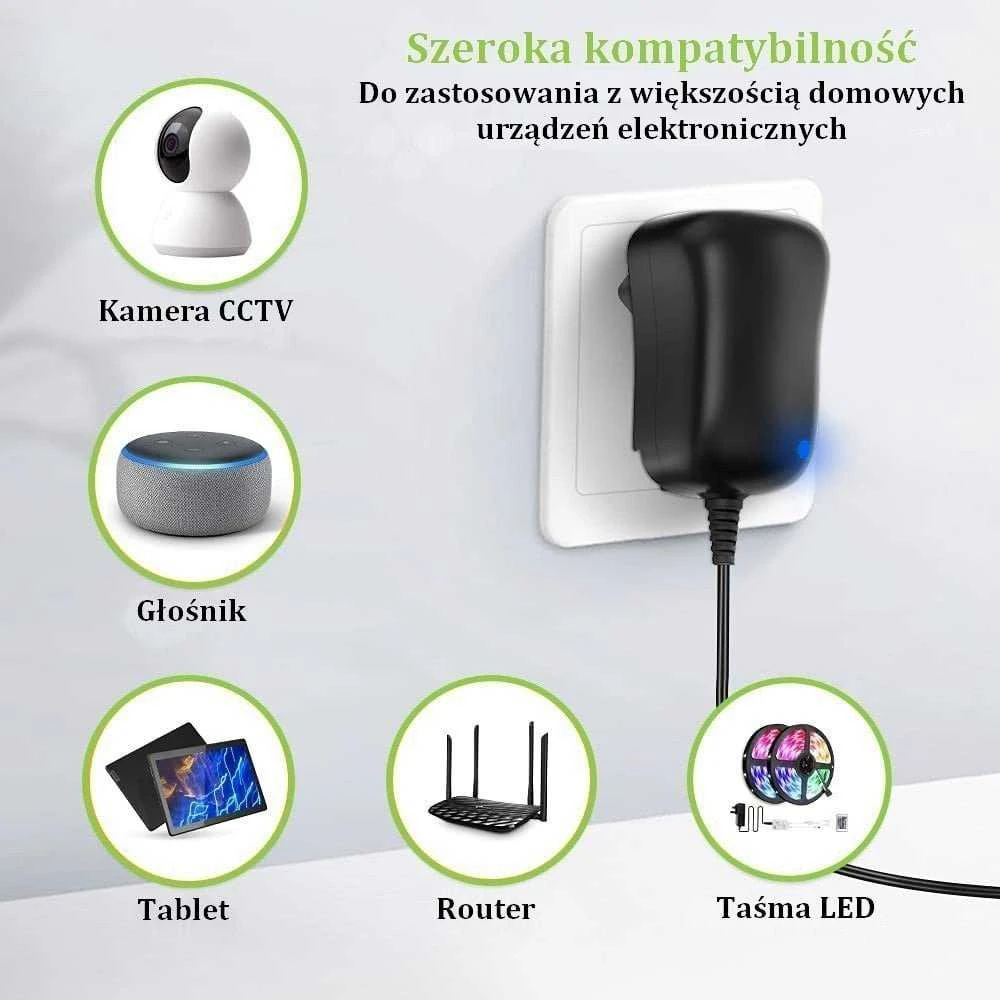 Techly Maitinimo šaltinis 230V universalus 27W/2.25A 3-12V 6 wtyków DC i USB