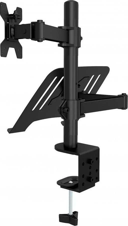 Techly 365597 Laikiklis stalas monitoriui 13-32" 8kg ir nešiojamam kompiuteriui 12-17" 8kg, reguliuojamas