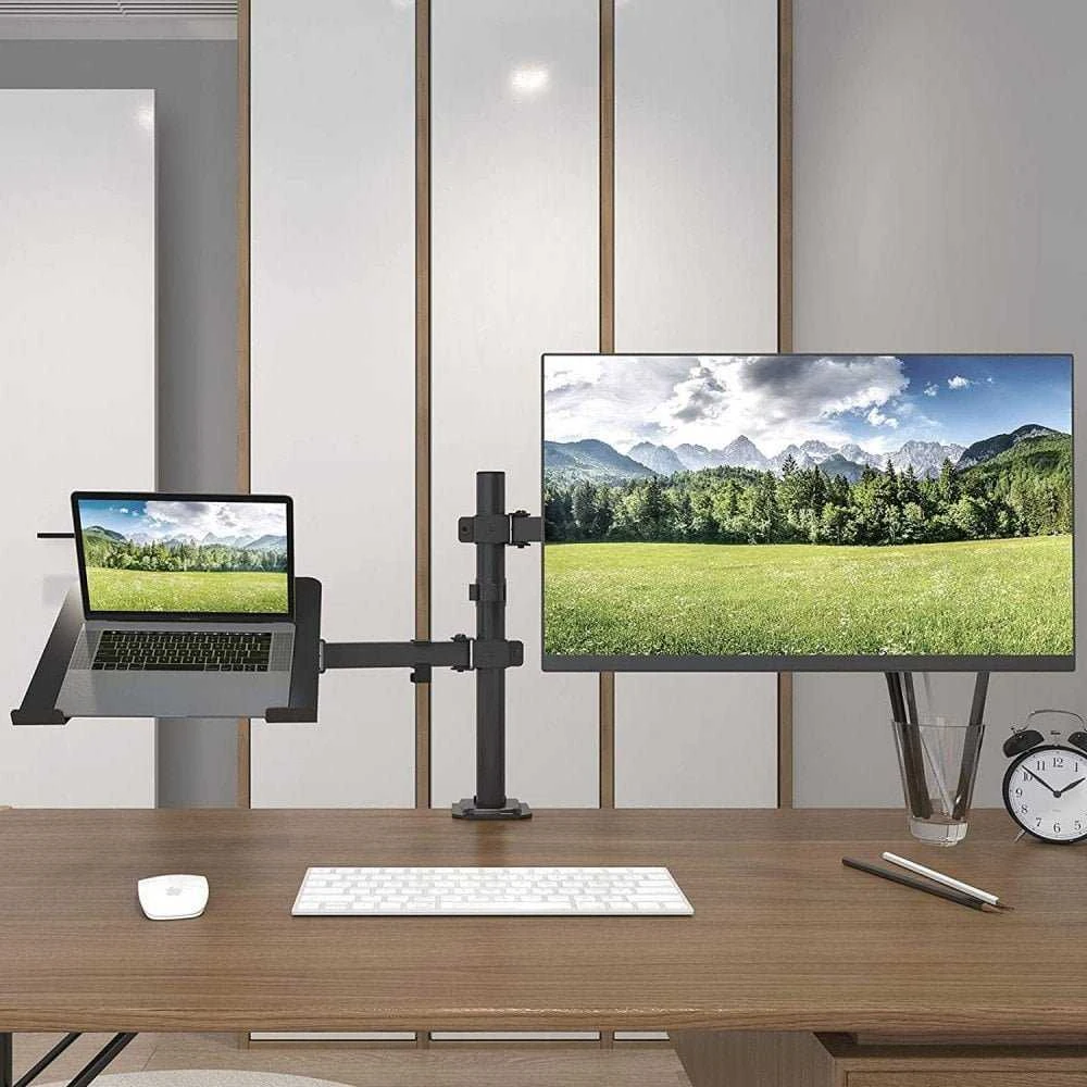 Techly 365597 Laikiklis stalas monitoriui 13-32" 8kg ir nešiojamam kompiuteriui 12-17" 8kg, reguliuojamas