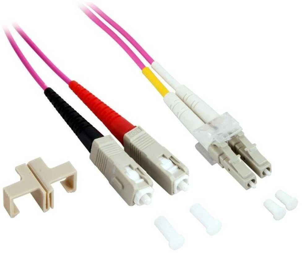 Techly Šviesolaidinis patchcord OM4 50/125 MM SC-LC Duplex 3m