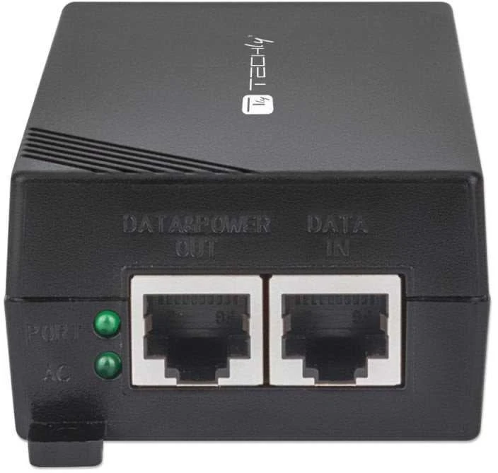 „Techly PoE+“ gigabito maitinimo šaltinis, 1x RJ45 30W 802.3af/at
