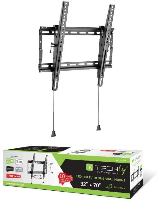 Techly Laikiklis televizoriaus sieninis laikiklis 32-70" LED/LCD 70kg pakreipiamas plonas 49mm