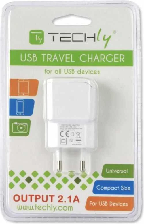 Techly IPW-USB-21EC mobiliojo įrenginio kroviklis Vidaus Balta