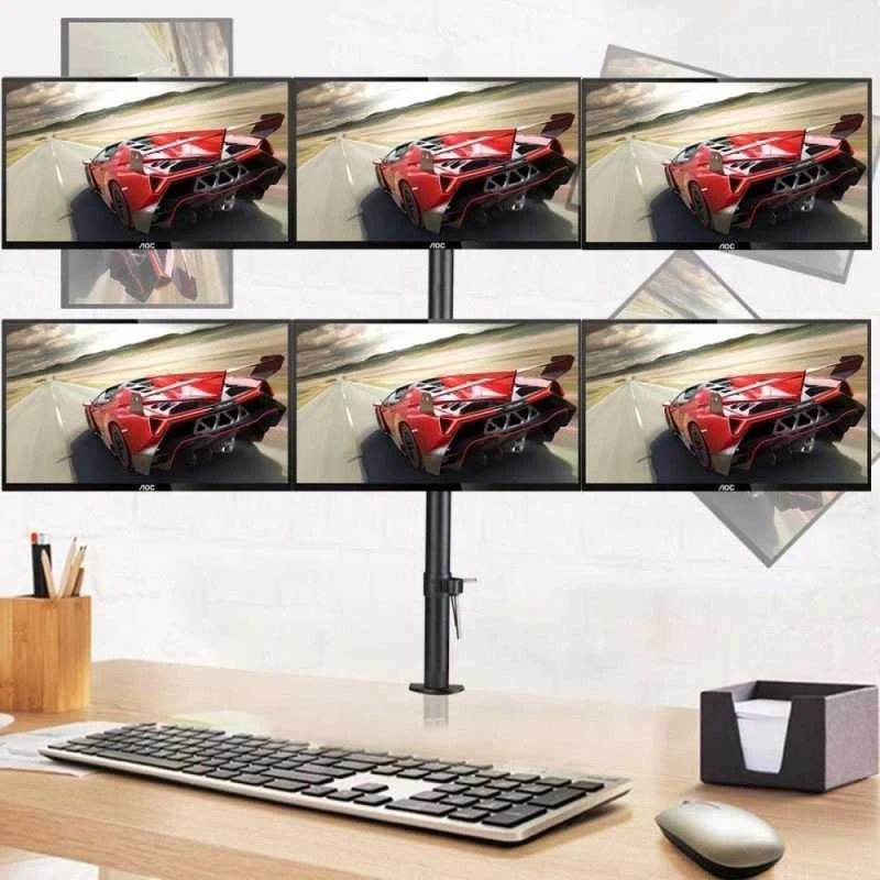 „Techly Laikiklis“ pasukamas stalo laikiklis šešiems LED/LCD monitoriams 13''-20'' 303362 (ICA-LCD-482-S)