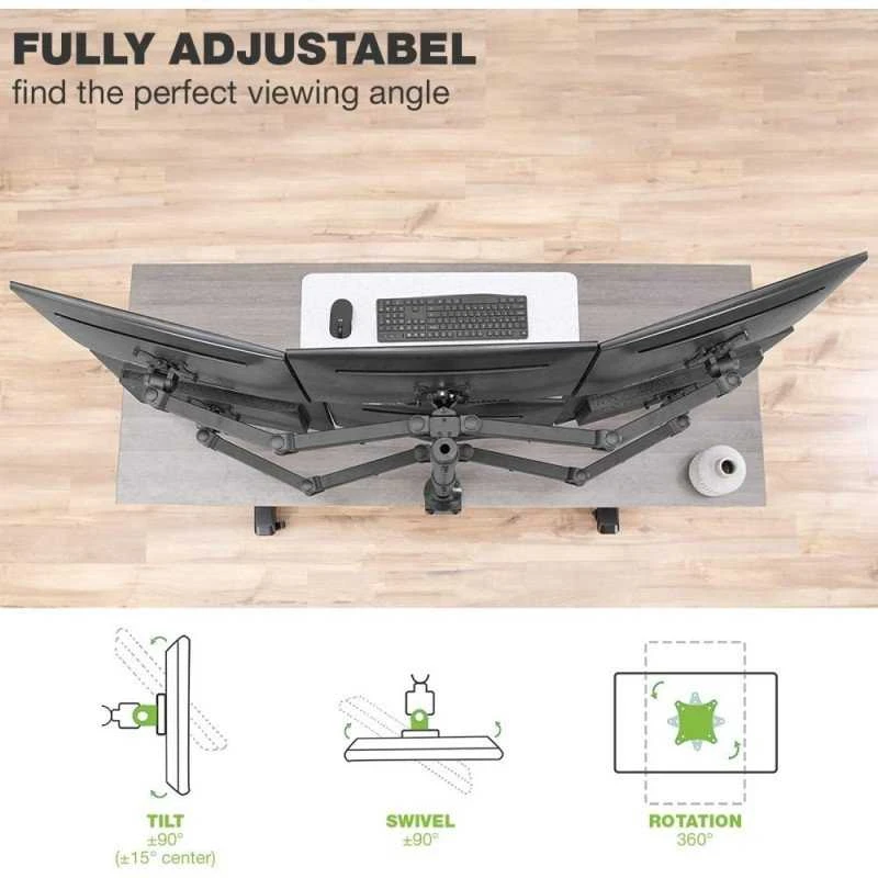 „Techly Laikiklis“ pasukamas stalo laikiklis šešiems LED/LCD monitoriams 13''-20'' 303362 (ICA-LCD-482-S)
