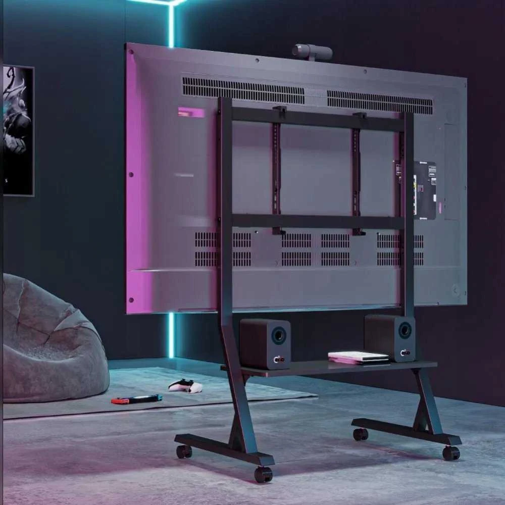 Laikiklis TECHLY grindų stovas su lentyna 45-90 colių LCD/LED/plazminiam televizoriui