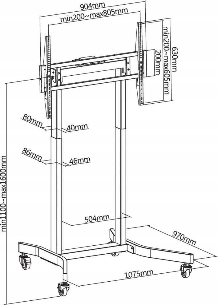 TV laikiklis Techly 50-100"