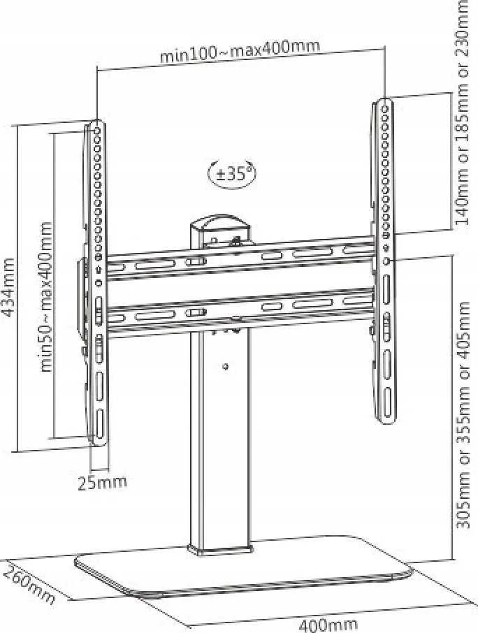 TV laikiklis Techly 32-55"