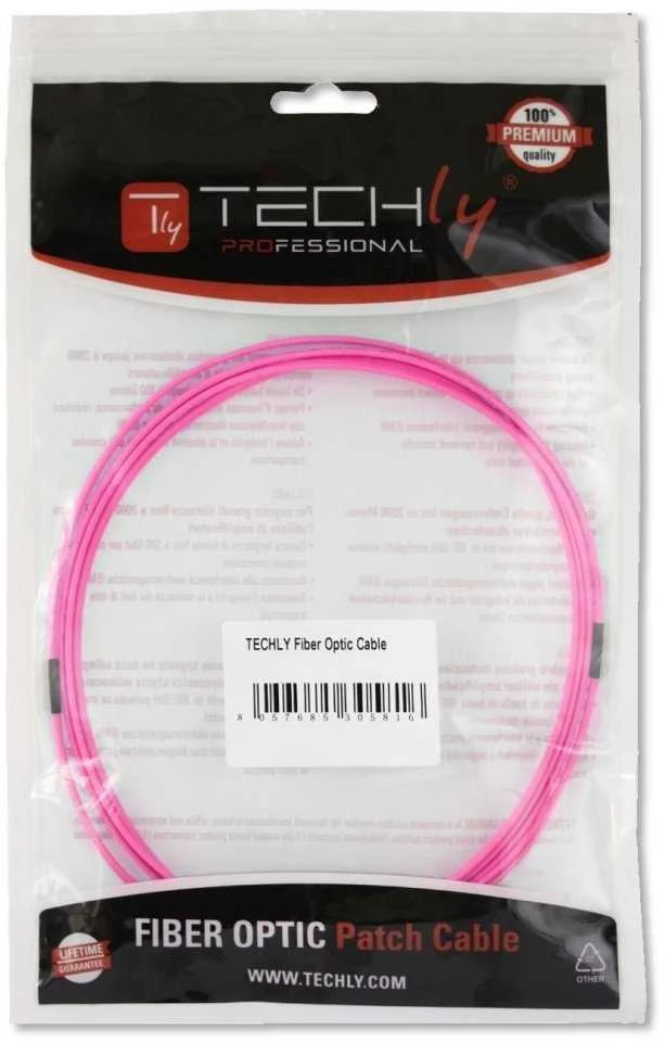 Techly Šviesolaidinis patchcord OM4 50/125 MM LC-LC Duplex 5 m