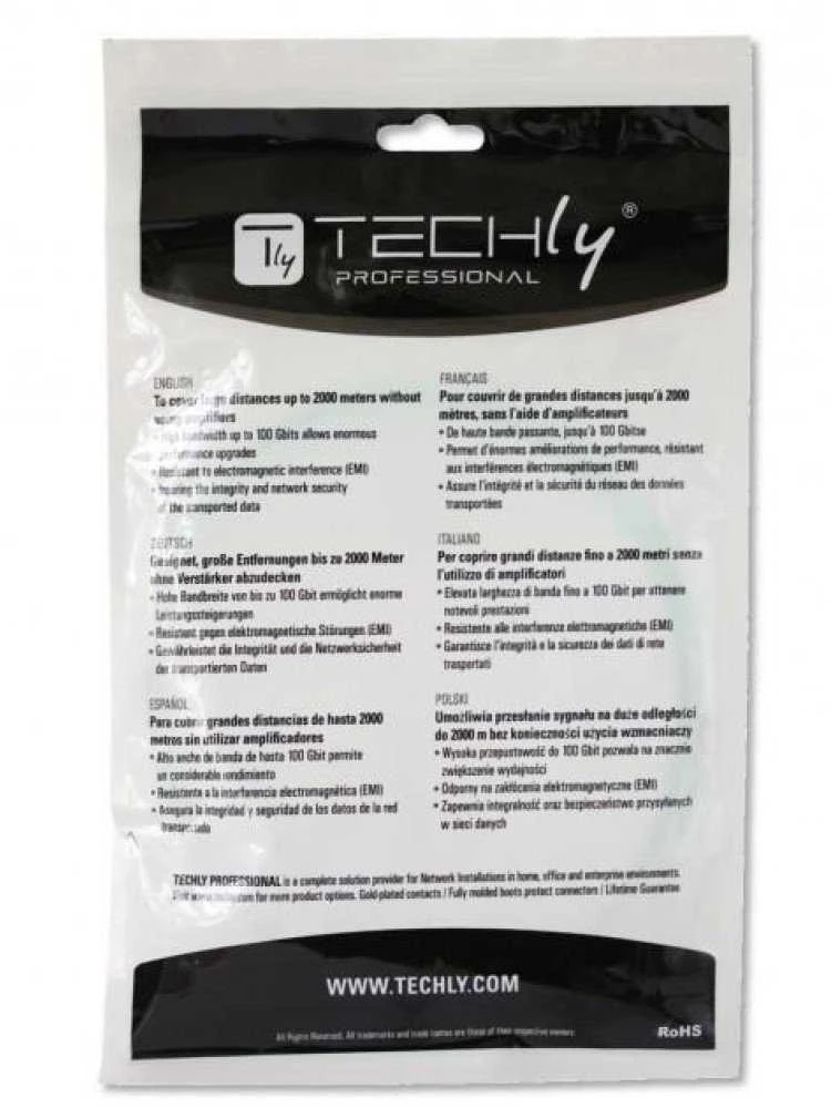 Techly Šviesolaidinis kabelis OM4 50/125 MM SC-SC Duplex 2 m