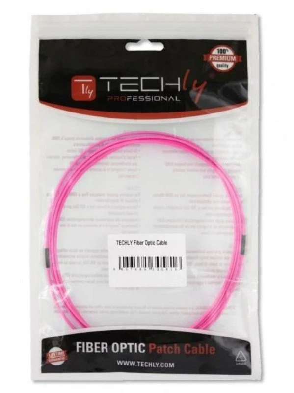 Techly Šviesolaidinis prailgintuvas OM4 50/125 MM SC-SC Duplex 3m