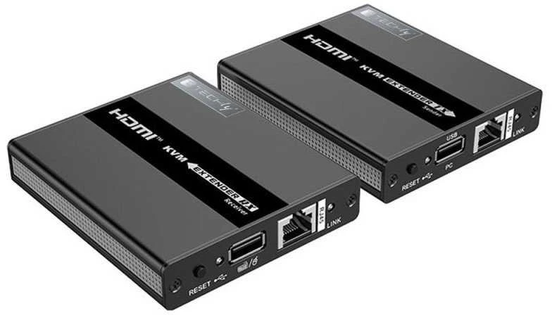 Techly 104790 KVM plėstuvas HDMI+USB prie Cat6, iki 60m, 1080p 60Hz