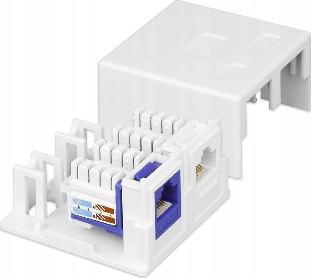 „Techly 366310“ laikiklis, skirtas 2 „Keystone“ RJ45 arba RJ11/12 moduliams