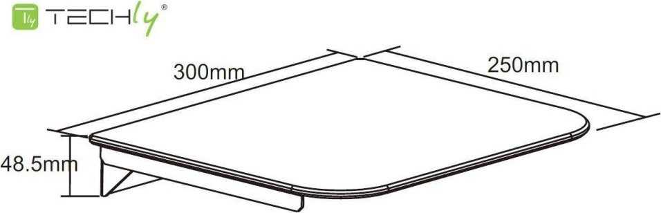 Laikiklis Techly Techly Ablage aus Sicherheitsglas