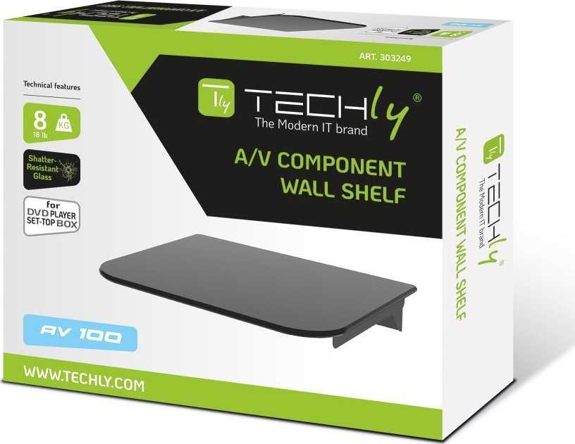 Laikiklis Techly Techly Ablage aus Sicherheitsglas
