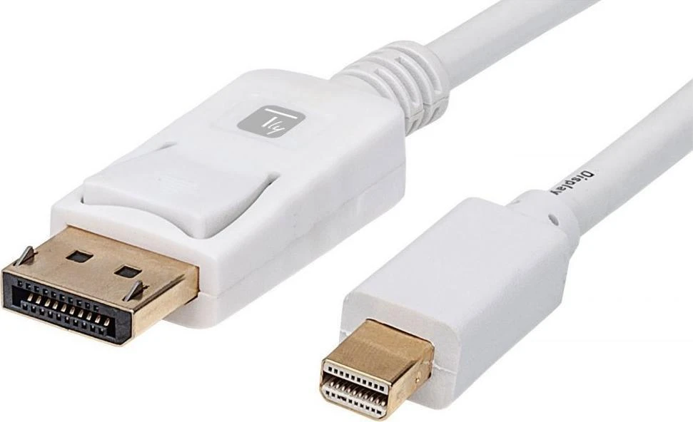 Baltas Mini DisplayPort - DisplayPort kabelis su jungtimis