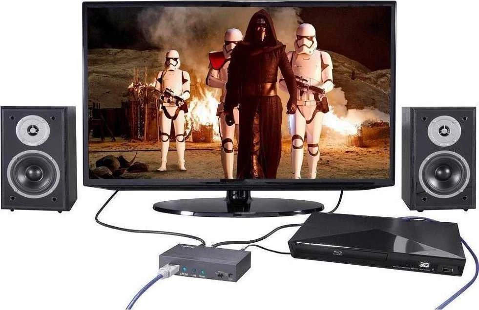 Techly 025749 Ekstraktor Audio 5.1CH Toslink/Analog 3.5mm 2CH su HDMI 4K