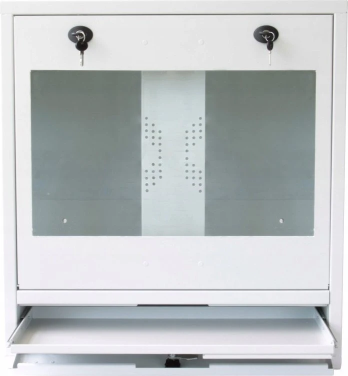 TECHLY PC LCD monitorius 22colių ir klaviatūros saugos spintelė Baltas