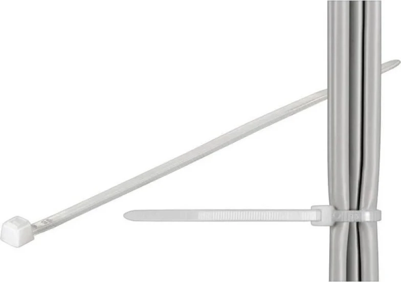 Techly Techly Opaski zaciskowe ''trytytki'' 370X3,6mm balta 100szt