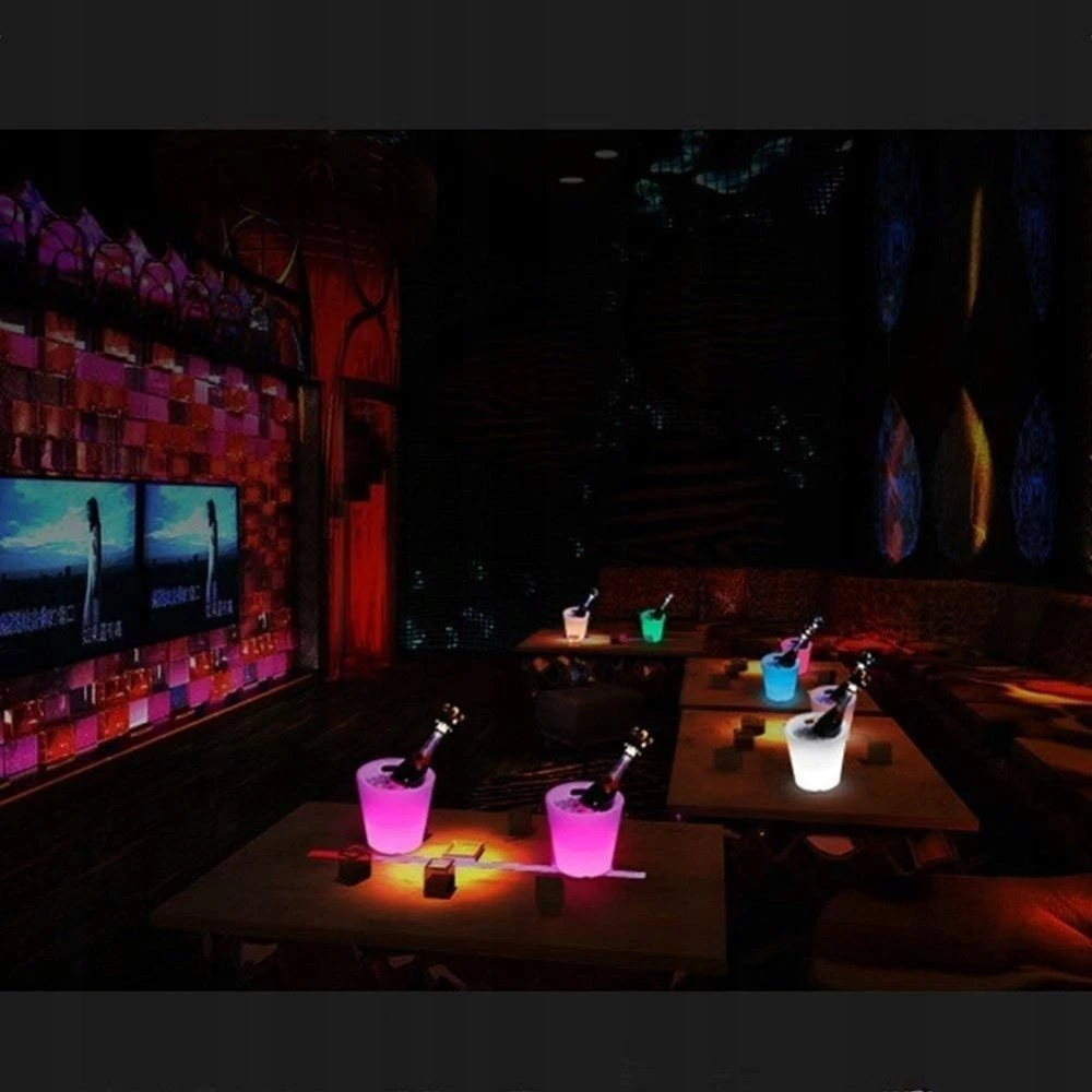 Techly belaidė RGB LED ledo kibirėlio lempa su nuotolinio valdymo pultu
